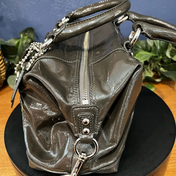 Coach Gray Patent Leather Satchel - Picture 8 of 15